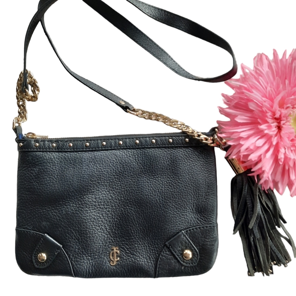 Juicy Couture Black Leather Crossbody Bag